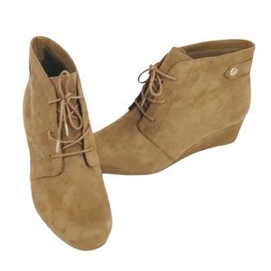 Dr. Scholl’s Dynasty Wedge Booties, Toasted Coconut, Tan, 11